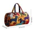 thumbnail image 3 of Puppy Quilted Travel Tote Bag Portable Quilted Embroidered Travel Bag, 3 of 6
