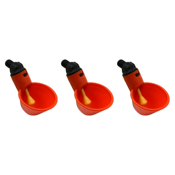 RAParts (3) Automatic Waterer Drinker Cups Chicken Coop Poultry Chook Bird Turkey Drinker