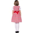 thumbnail image 5 of FYMNSI Girls Oktoberfest Dress German Bavarian Dirndl Dresses 3 Piece Beer Festival Outfit Set Red 7-8 Years, 5 of 5