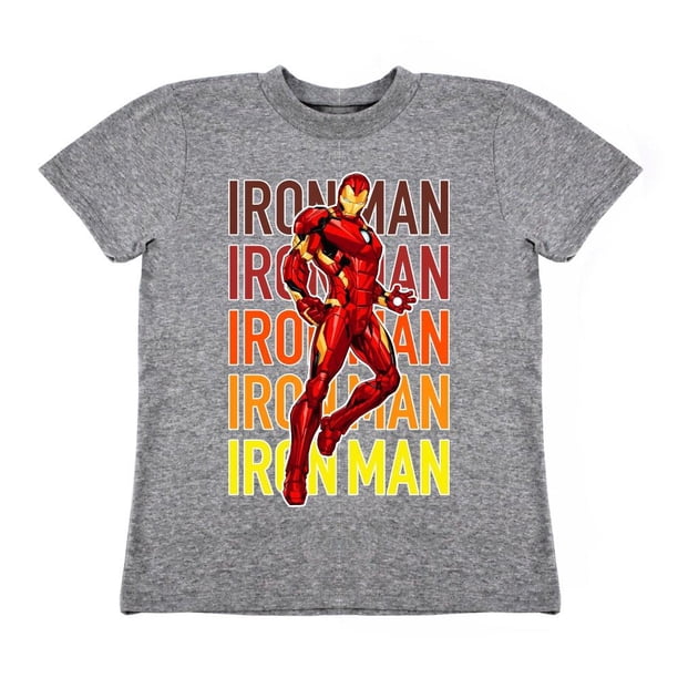Playera Para Niño Marvel Avengers Cuello Redondo Manga Corta Talla 8 Gris Jaspe