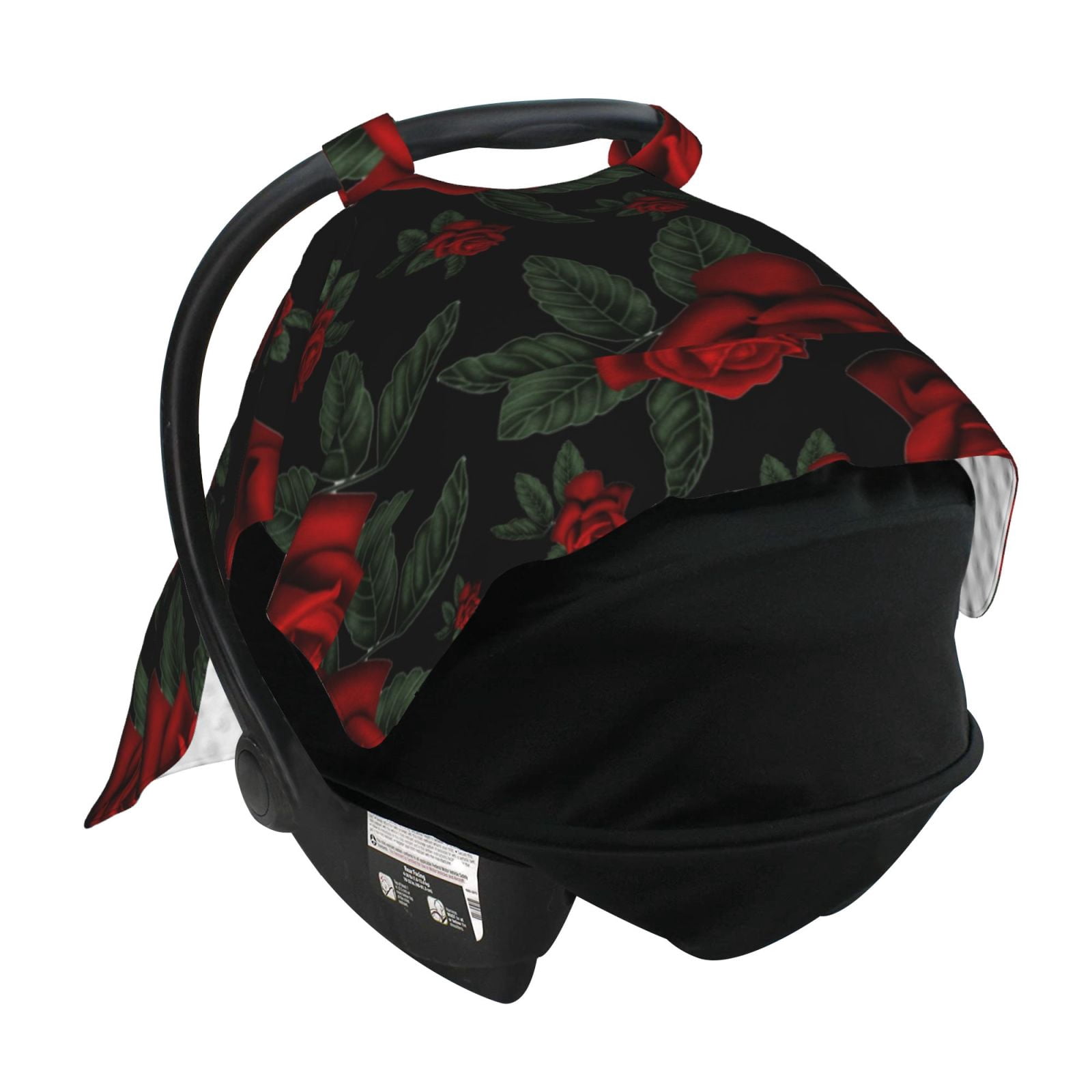 Car Seat Cover Baby - Roses Breathable Infant Car Seat Cover for Baby Carseat, Lightweight Comfort Baby Essentials Must Haves Newborn Stuff for Girl Boy