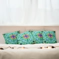 thumbnail image 4 of Ambesonne Green Throw Pillow Cover 4 Pack, Ombre Art Pink Indigo, 18", Green Pink, 4 of 5