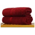thumbnail image 2 of Luxury Hotel Spa Ultra Soft Bath Towels 100 Turkish Cotton Cranberry Set of 2, 2 of 5