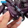 thumbnail image 2 of Uxcell 20 Pcs Artificial Mini Eggplant, Foam Lifelike Fake Fruit Model Small Eggplant, 2 of 6