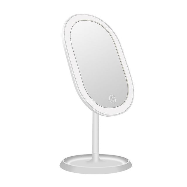 Espejo de maquillaje iluminado, pantalla táctil regulable