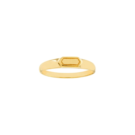 14k Yellow Gold Fancy Small Signet Ring Size 7 Ring for Women
