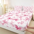 thumbnail image 4 of Erosebridal Dreamy Princess Style Bowtie Full Size Sheets,Pink Cute Bow Tie Bed Sheets For Bowknot Lovers 4-Piece, 4 of 6