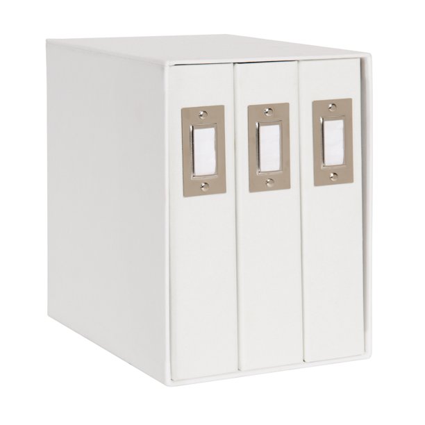 DesignOvation Cydney Set of 3 Fabric Photo Albums in Display Box, Holds