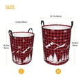 thumbnail image 2 of Lsque Christmas Tree Buffalo Plaid pattern Laundry Hamper Basket, Tall Woven Rope Hamper Basket for Clothes, Lightweight Storage Basket, Collapsible Waterproof-Small, 2 of 8