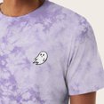 thumbnail image 5 of Dalix Ghost Embroidered Crystal Dye Short Sleeve Tee Lightweight Soft Cotton Shirt Mens in Lavender S Small, 5 of 5