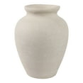 thumbnail image 6 of Decorative Terracotta Vase for Living Room Decor - Stylish Home Decor Accent for Bedroom, Office Spaces, or Table Centerpiece - Casual Flower Vase for Hallway Styling or House Decor - 11", Ivory, 6 of 12