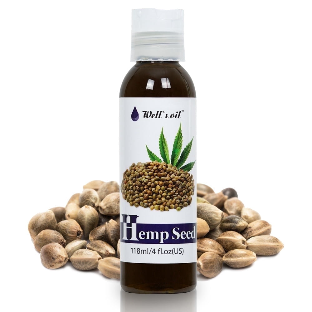 Well’s Oil Hemp Seed Oil | 4 fl oz | 100% Natural Unrefined Hemp Seed Oil | Lightweight Moisturizing Care | For Hair & Skin | 118 mL
