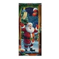 thumbnail image 2 of Christmas Santa Claus Door Cover Polyester Holiday Decoration Banner Indoor Outdoor Home Wall Front Door Decor Backdrop for Xmas Party, 2 of 6