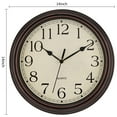 thumbnail image 5 of Foxtop 14'' Vintage Quartz Digital Silent Indoor Wall Clock, Non-Ticking, 5 of 7