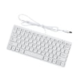 thumbnail image 2 of QualitChoice USB Wired Keyboard Small Comfortable Typing Computer Office for Home Desktop White 285x122x21mm, 2 of 6
