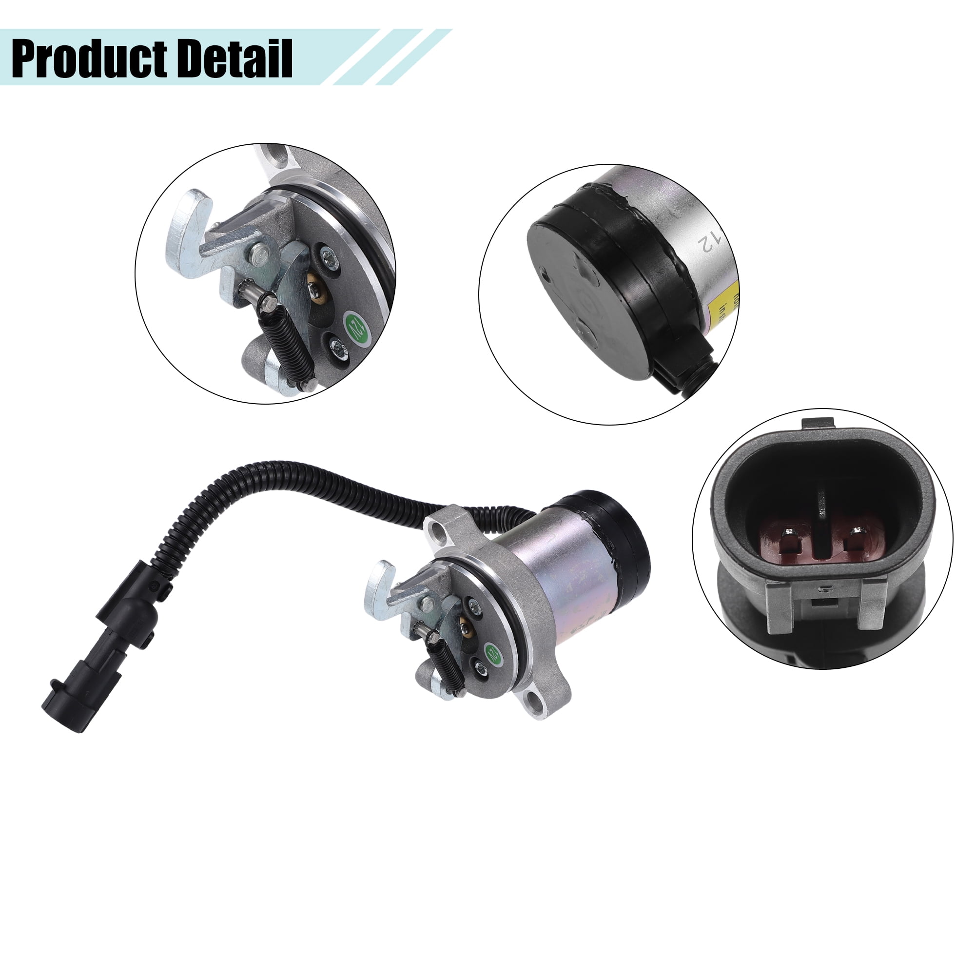 Unique Bargains Fuel Shut Off Stop Solenoid Valve for Deutz F3L F3M F4L 12V