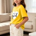 thumbnail image 4 of Tween Girls Daddy's Girl Graphic T-Shirts Short Sleeve Cute Heart Print Casual Crewneck Summer Tops Trendy Letter Tees for Kids Toddlers, Size 8-10, 4 of 4