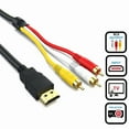 thumbnail image 5 of Quality Composite AV Cable for xbox 360/PS3/PC HDTV to 3RCA Cable with Gold Plated Connectors Video Audio Transmission, 5 of 9