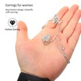 thumbnail image 4 of MasteelfCA Butterfly Earring Sparkling No Piercing Hanging Earring Tassel Style Ear Clip, 4 of 7