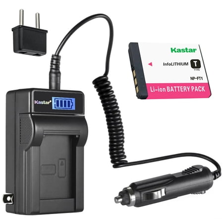 Kastar 1-Pack NP-FT1 Battery and LCD AC Charger Compatible with Sony Cyber-shot DSC-L1/W Cyber-shot DSC-M1 Cyber-shot DSC-M2 Cyber-shot DSC-T1 Cyber-shot DSC-T3 Cyber-shot DSC-T3/B