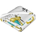 thumbnail image 4 of Bingfone Dinosaur On Excavator Print Flannel Fleece Blanket Throw Blanket For Bed,Sofa,Couch,Travel,Camping(50"X40"), 4 of 9