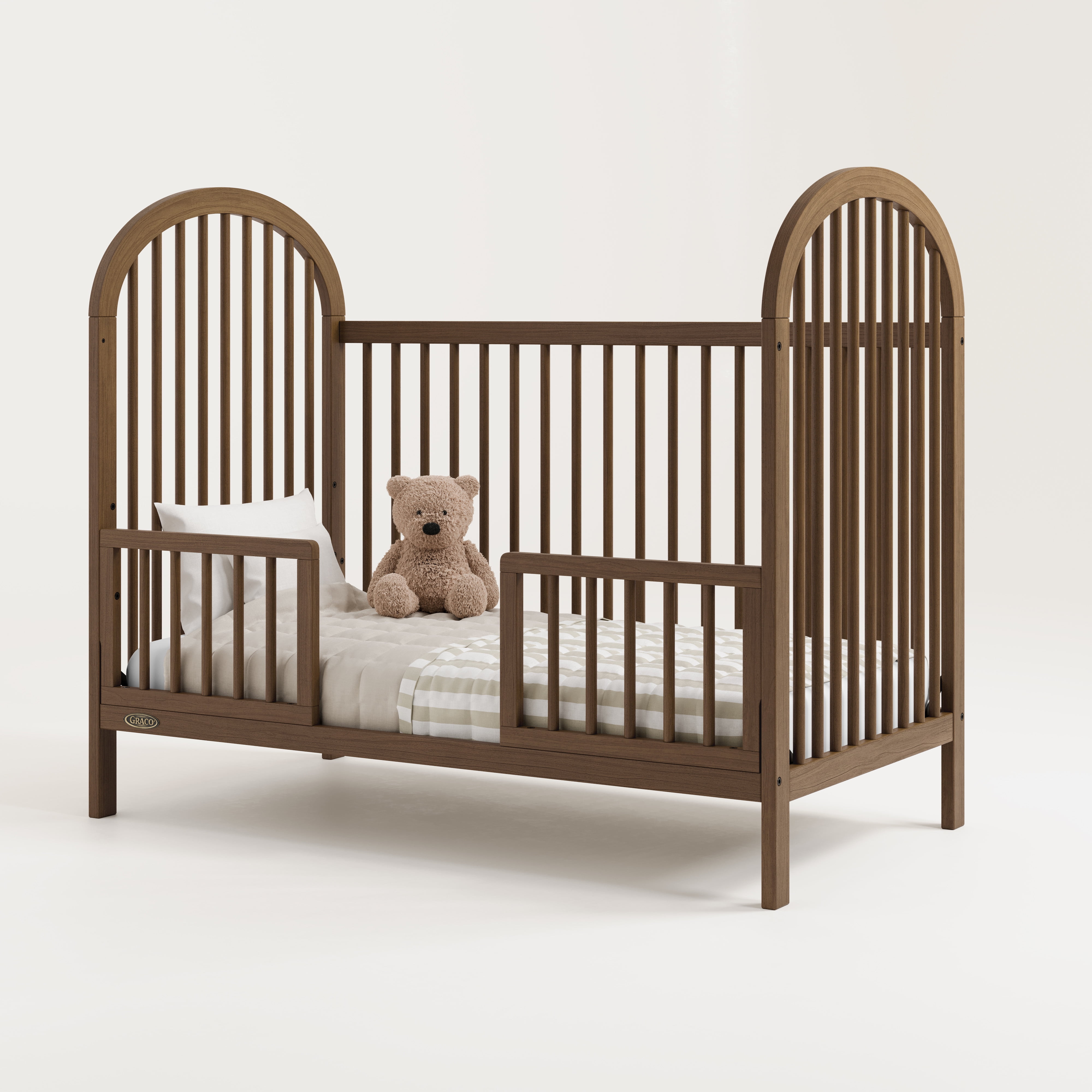 Graco Toddler Safety Guardrail Kit (Dowels), Hazelnut