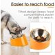 thumbnail image 3 of Cuenco inclinado de 15° sin desorden para perros y gatos, comedero para perros con ángulo inclinado, antideslizante y antiderrames, más fácil de alcanzar la comida S/0,5 taza naranja brillante, 3 of 5