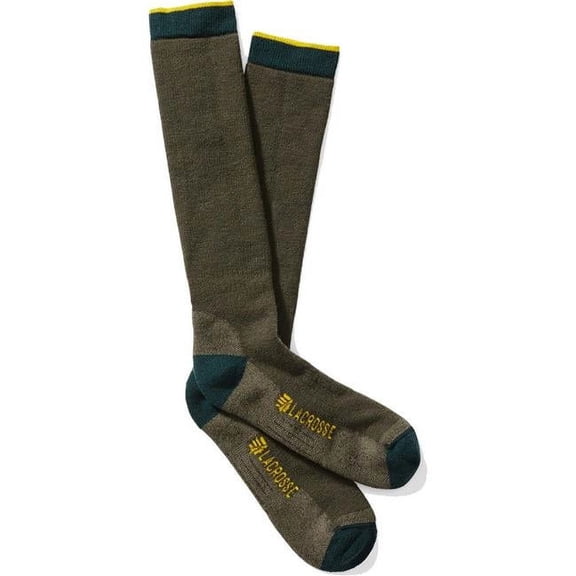 La Crosse Footwear 1002852 Mens Merino Midweight Socks for OTC, Green - Extra Large