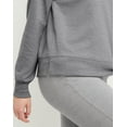 thumbnail image 4 of Hanes Originals Women's French Terry Sweatshirt Black Heather XS, 4 of 5