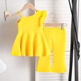 thumbnail image 4 of Toddler Baby Girls Clothes Short Sleeves T-Shirt Tops + Shorts Cute Summer Outfits Set Girls Summer Set 1-3 Years,9-12 Months, 4 of 6