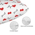 thumbnail image 5 of Kll Heartbeat Symbol Pillow Covers Envelope Closure,Super Soft And Cozy Fuzzy Fleece Pillow Case Cover 16"X24", 5 of 8