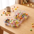 thumbnail image 7 of Small Plastic Storage Containers with Lids Clear Stocking Shaped Compartment Boxes for Halloween Candy Party Favor Organization, 7 of 7