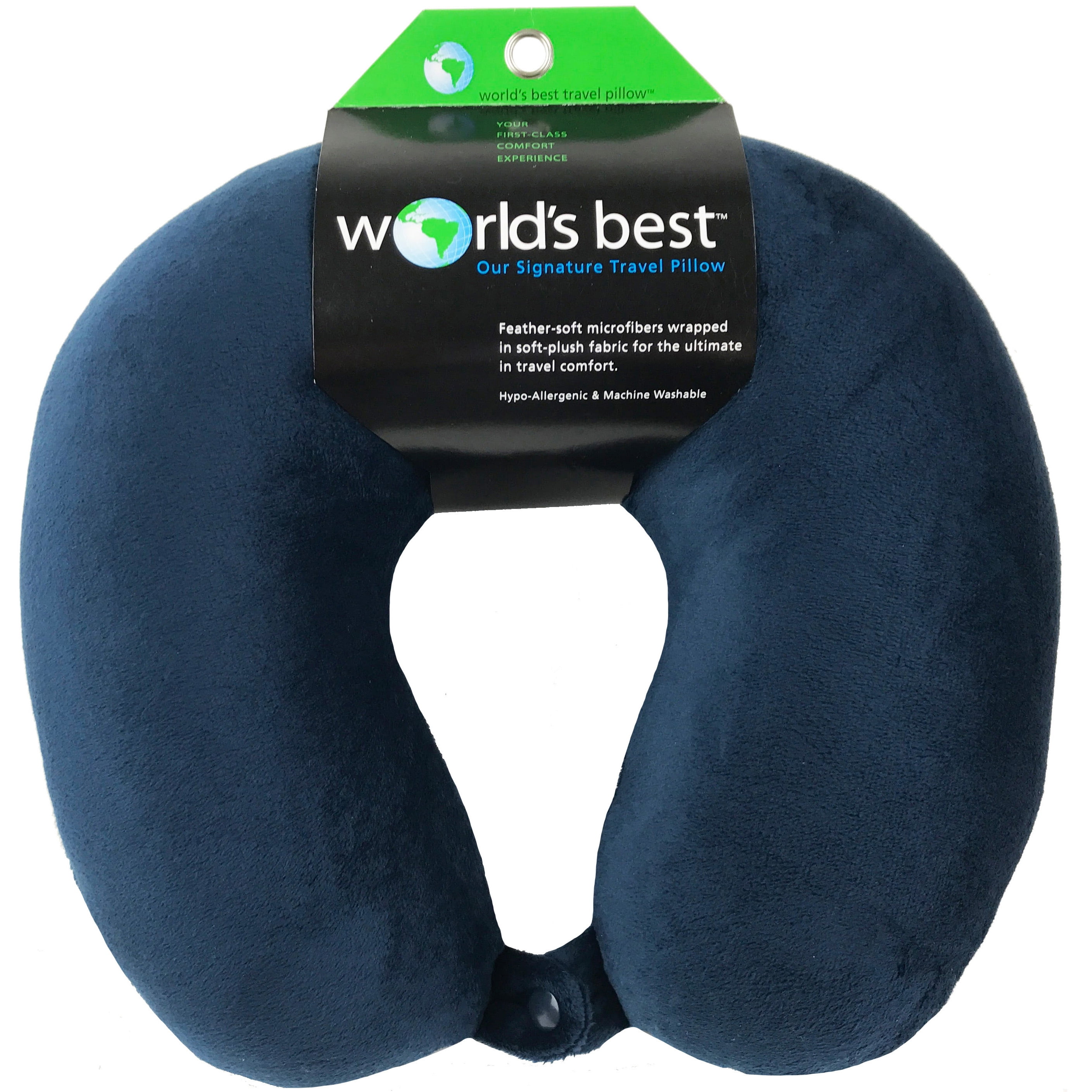Worlds Best Worlds Best Signature Fiber Filled Neck Pillow Navy