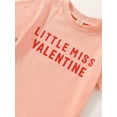 thumbnail image 6 of Musuos Valentine's Day Toddler Girls Clothes Set 1-5T Letter Print Short Sleeve T-Shirts and Heart Print Flare Pants 2Pcs Suit, 6 of 10