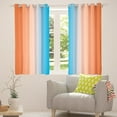 thumbnail image 5 of Erosebridal Blue and Orange Curtains for Bedroom,Rainbow Ombre Blackout Curtains Aesthetic Living Room Decor,Gradient Colorful Curtains & Drapes Abstract Window Curtain 2 Panels 52"Wx84"L, 5 of 6