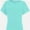 Light Green, variant on Women's V Neck T Shirts Casual Rolled Short Sleeve Side Split Summer Tops Loose Fit