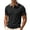 Black, variant on Men's Waffle Knit Plaid-Trimmed Polo Shirt, Short Sleeve Button Collar Casual & Business Top