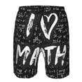 thumbnail image 4 of Kll I Love Math Men'S Casual Summer Beach Shorts Hawaiian Shorts With Pockets-3x-Large, 4 of 9