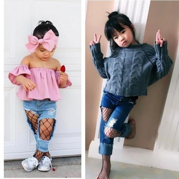 baby fishnet socks
