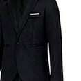 thumbnail image 4 of Hueook Blazers for Men Big Tall Clearance Men's Two Piece Suit Long Sleeve Business Wedding Party Jacket Vest Pants Coats for Men, 4 of 5