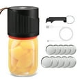 thumbnail image 1 of Graflsoa KZ-84 Scelleuse sous Vide Électrique Sans Fil pour Bocaux Mason avec Charge Type-C, 10 Couvercles et Ouvreur, Design Compact pour Bocaux à Large Ouverture et Ouverture Régulière, Silicone ABS Noir, Idéal pour le Stockage et la Conservation des Aliments, 1 of 6