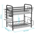 thumbnail image 4 of Fuleadture 2 Tier Dish Drying Rack with Drainboard, Black, 4 of 7