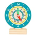 thumbnail image 1 of Reloj de Juguetes Enseñanza Tiempo Enseñanza Reloj Juguete Juguete de aprendizaje para Niñas Regalos de cumpleaños reloj Sunnimix Rompecabezas de reloj de madera, 1 of 8