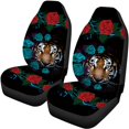 thumbnail image 5 of Pzuqiu Car Seat Cover Sets, Compatible with Front Seat Vehicle Seats, Car Seat Covers for Trucks Cars Full Set, Tiger Rose, 5 of 10
