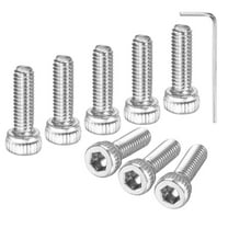 Uxcell 50-Pack M2.5 x 8mm Hex Socket Head Cap Screws Bolts, 304 Stainless Steel Machine Bolt Full Thread Precision Fasteners