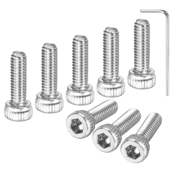 Uxcell 50-Pack M2.5 x 8mm Hex Socket Head Cap Screws Bolts, 304 Stainless Steel Machine Bolt Full Thread Precision Fasteners