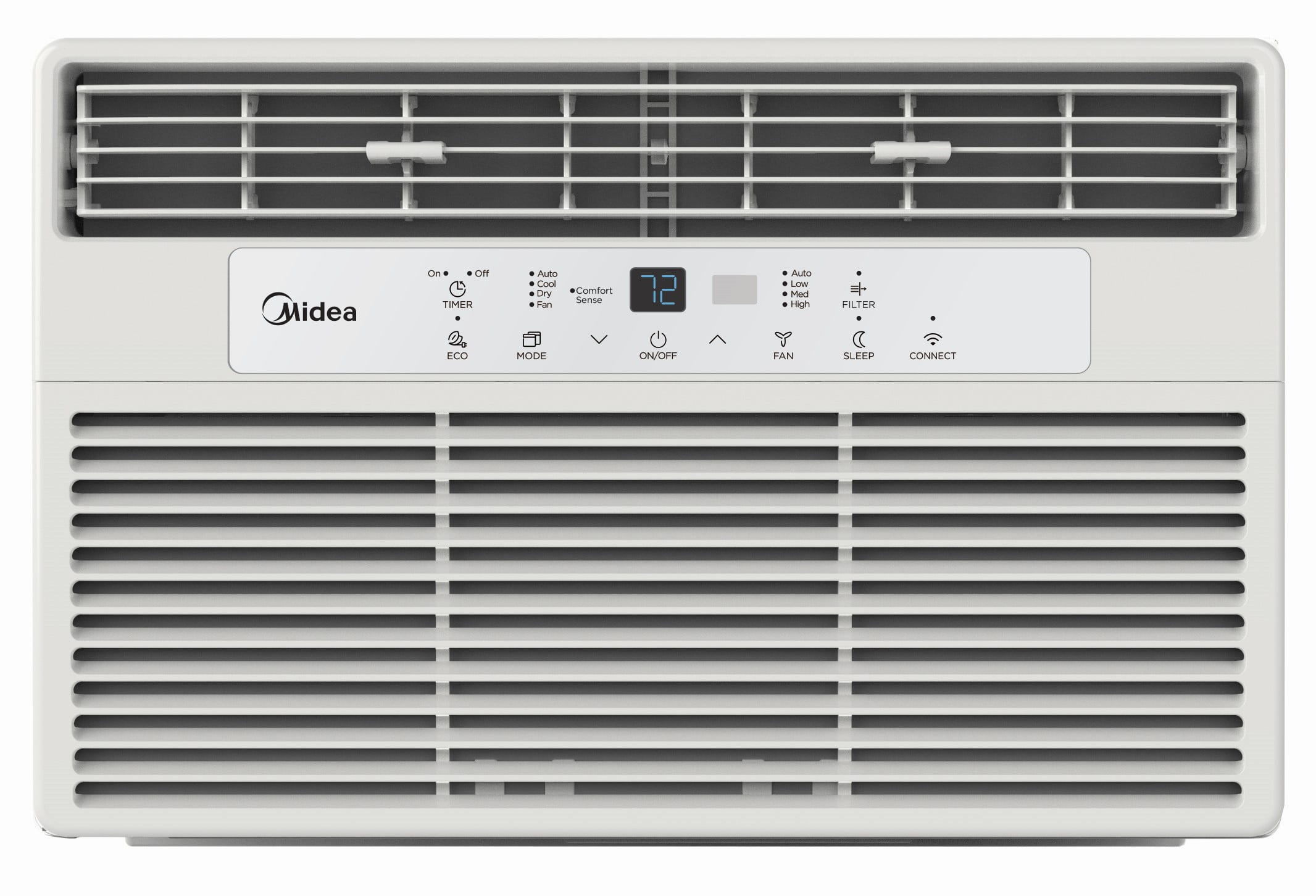 Midea 12,000 BTU Smart Window Air Conditioner, spaces up to 550 sq. ft., Comfort Sense Remote