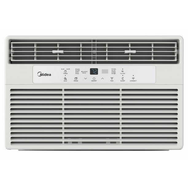 Midea 10,000 BTU 115V Smart Window AC with ComfortSense Remote, White