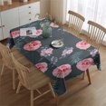 thumbnail image 2 of Pioneer Flower Floral Print Pattern Rectangle Tablecloth 60"x84",Waterproof Polyester Rectangle Table Cloth, Wipeable Spillproof Polyester Tablecloth for Dining, Camping, Indoor and Outdoor, 2 of 5