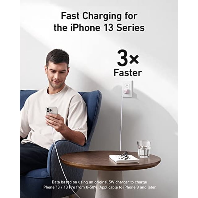 Cargador Anker USB C 20W, Cargador 511 (Nano Pro), Cargador rápido compacto duradero PIQ 3.0, Anker Nano Pro para iPhone 13/13 Mini/13 Pro/13 Pro Max/12, Galaxy, Pixel 4/3, iPad/iPad mini (cable no in